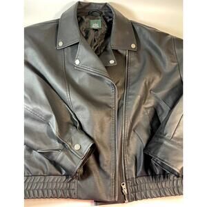 Ladies Faux Leather Moto Jacket, Wild Fable, Size Medium